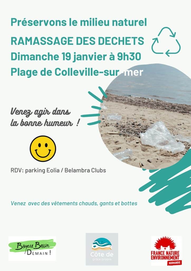 ramassage déchets Colleville sur mer